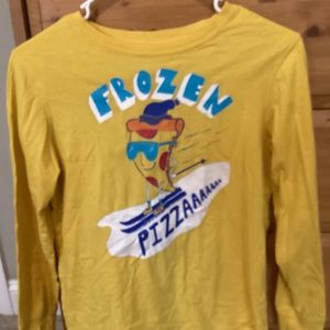 Lands’ End Boys Yellow Graphic Long Sleeve T-Shirt, Size M (10/12)